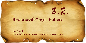 Brassoványi Ruben névjegykártya